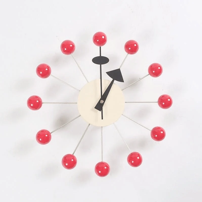 Minimalistische Abstracte Wandklok met 3D-Baldesign 32 cm – Stille Quartzuurwerk Modern Interieur | Sansoti