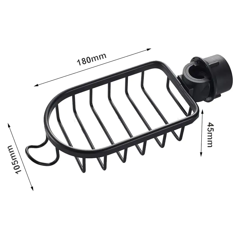 Opbergmandje voor Doucheaccessoires Zilver en Zwart | Sansoti