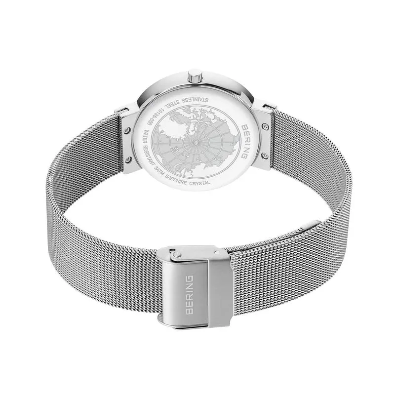 Bering Classic 10135-000 Damenuhr • Kratzfestes Saphirglas • Feines Milanaise-Armband
