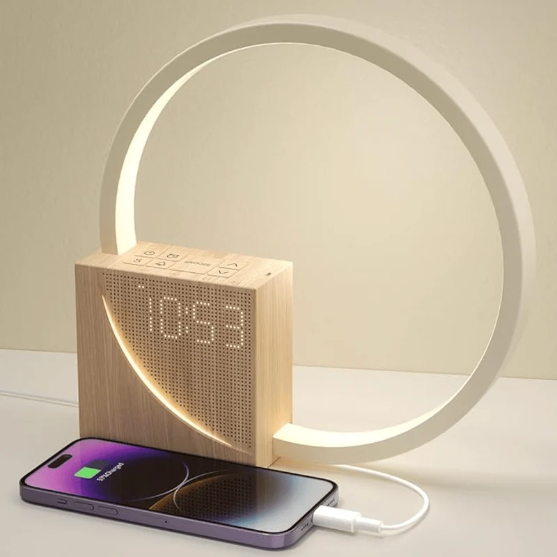 Digitale Lichtwekker met Zonsopgang Simulatie – Natuurlijk Wakker Worden – USB Oplaadpoort & FM Radio | Sansoti