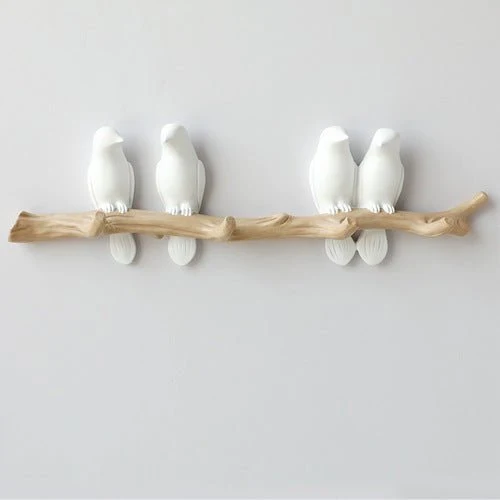 Decoratieve Wandhaak met Vogelontwerp – Harskunst voor Hal, Slaapkamer en Badkamer – Stijlvolle Opbergoplossing met Natuurlijke Charme | Sansoti