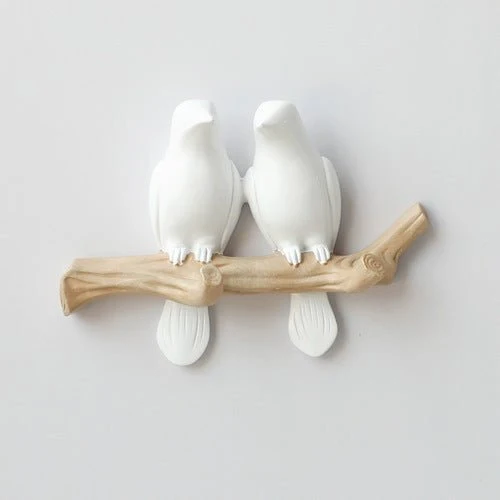 Decoratieve Wandhaak met Vogelontwerp – Harskunst voor Hal, Slaapkamer en Badkamer – Stijlvolle Opbergoplossing met Natuurlijke Charme | Sansoti