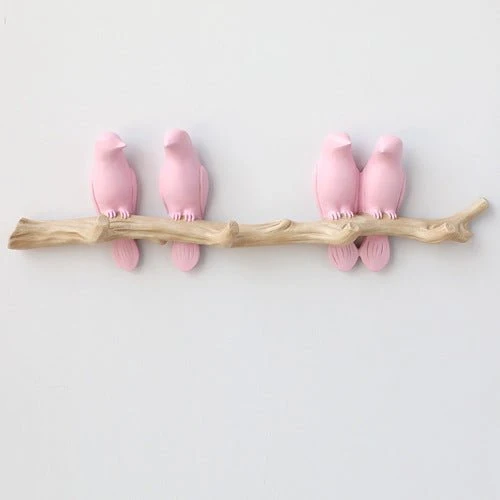 Decoratieve Wandhaak met Vogelontwerp – Harskunst voor Hal, Slaapkamer en Badkamer – Stijlvolle Opbergoplossing met Natuurlijke Charme | Sansoti