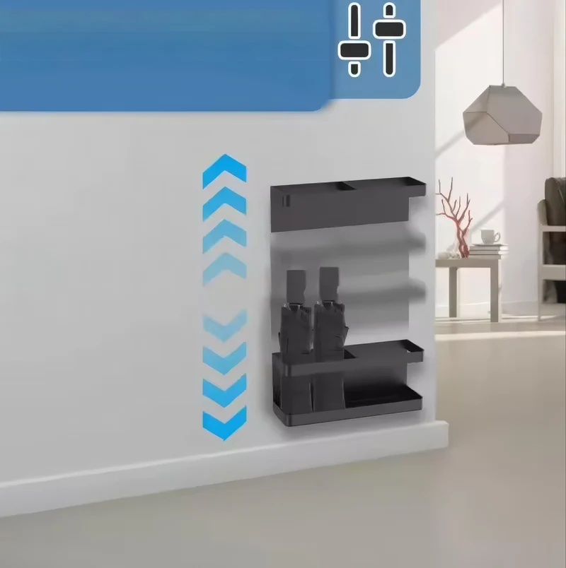 Compacte Parapluhouder Wandmontage Zwart IJzer met Lekbak voor Hal – Ruimtebesparend & Praktisch | Sansoti