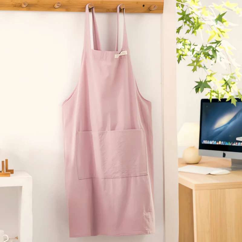 Minimalistisch Katoenen Kruisbandschort met Zakken – Keuken Horeca Barista Café Bakken Koken Schilderen Ambacht | Sansoti