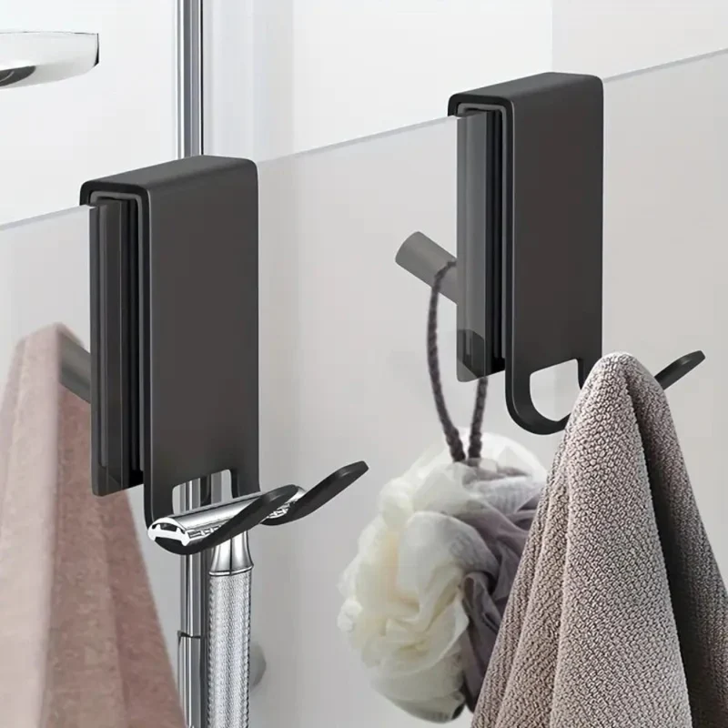 RVS Glazen Douchehaken voor Badkameraccessoires en Handdoeken – Geen Boren Vereist | Sansoti