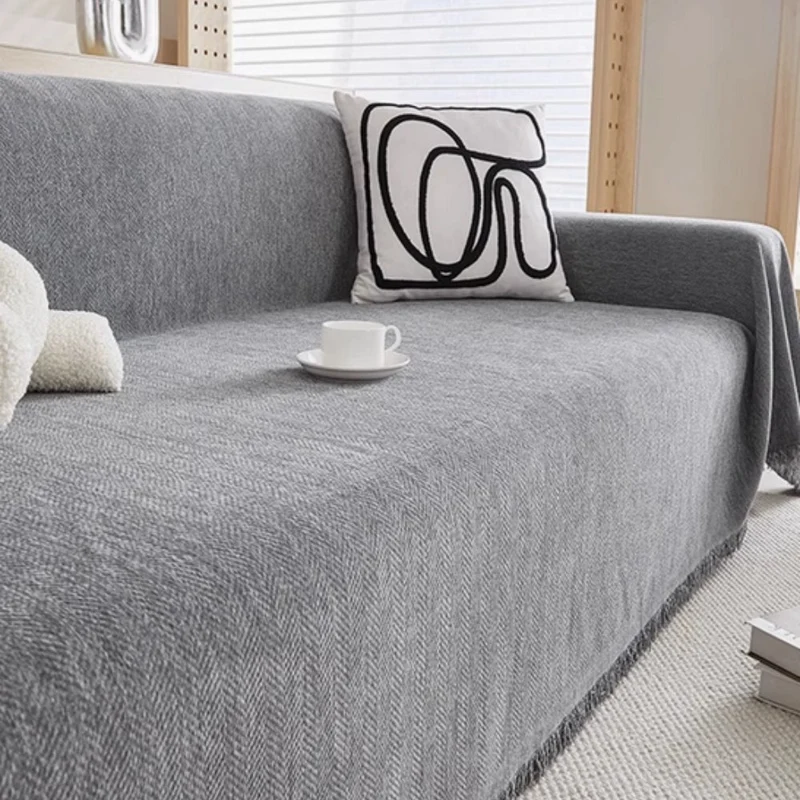 Chenille Bankhoes met Kwastjes – Stijlvolle Bescherming voor Bank en Fauteuil – Wasbaar & Waterdicht | Sansoti
