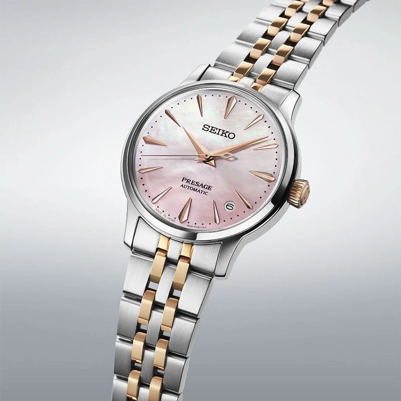 Seiko Presage SRPM06J1 Damenuhr • Japanische Manufakturqualität • Elegantes Perlmutt-Zifferblatt