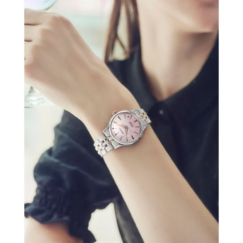 Seiko Presage SRPM06J1 Damenuhr • Japanische Manufakturqualität • Elegantes Perlmutt-Zifferblatt