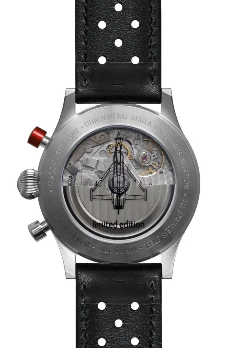 Bauhaus Aviation 2518-2 Herrenuhr • Automatik Chronograph • Made in Germany
