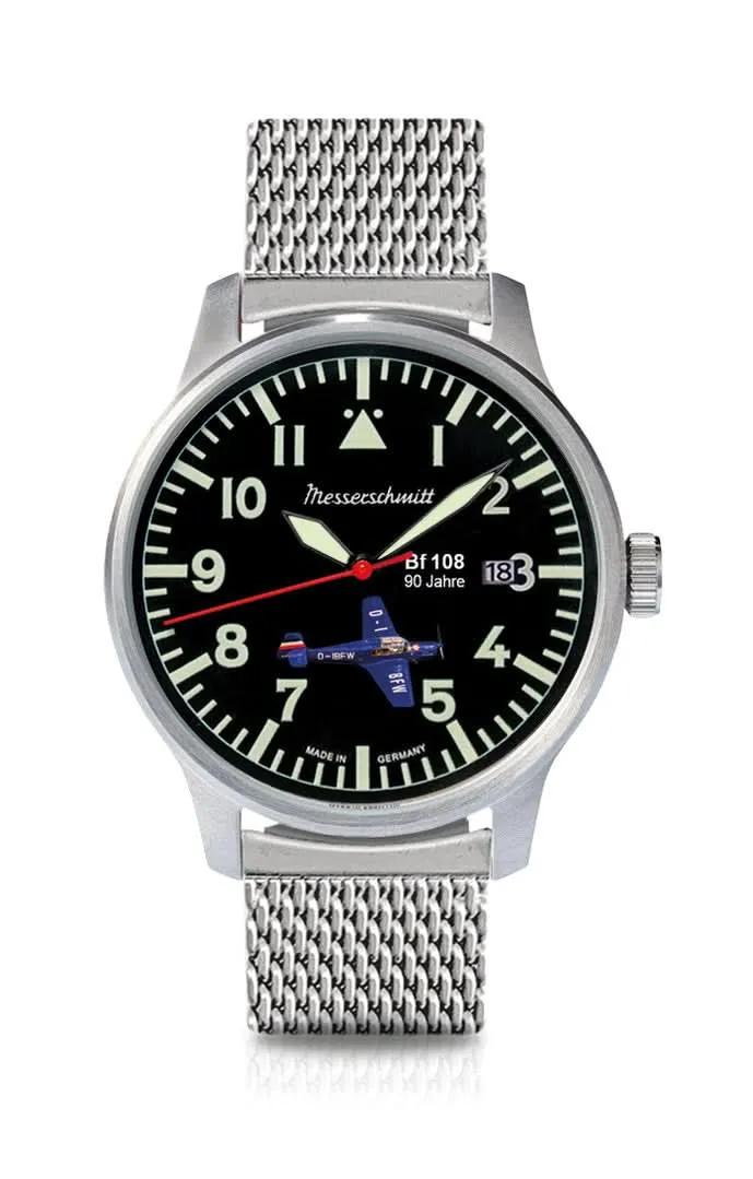 Messerschmitt Bf 108 BF108-90M Herrenuhr • Made in Germany • Schweizer Automatikwerk