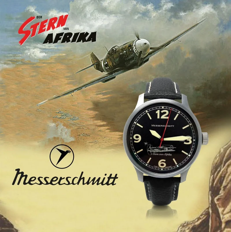 Messerschmitt Fliegeruhr ME-42STERN-A Herrenuhr • Made in Germany • Historisches Design