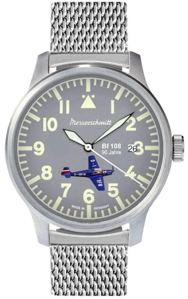 Messerschmitt Bf 108 ME-42BF108-M Herrenuhr • Made in Germany • Flieger-Design