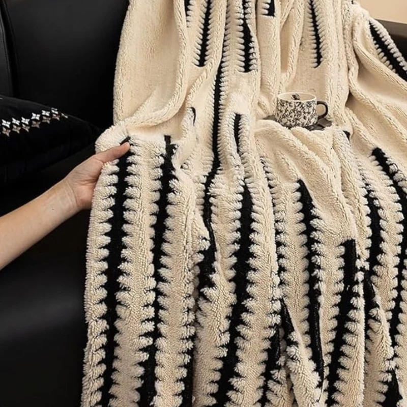 Gevoerde Bankhoes met Getufte Structuur – Zachte Velours Sofahoes met Antislip Achterkant | Warme Bankovertrek voor Winter | Sansoti