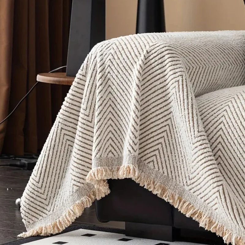 Bankhoes Herringbone Visgraatpatroon Gestreept – Beschermhoes voor Bank 1/2/3/4-Zits Stretch Sofahoes Waterafstotend Antislip | Sansoti