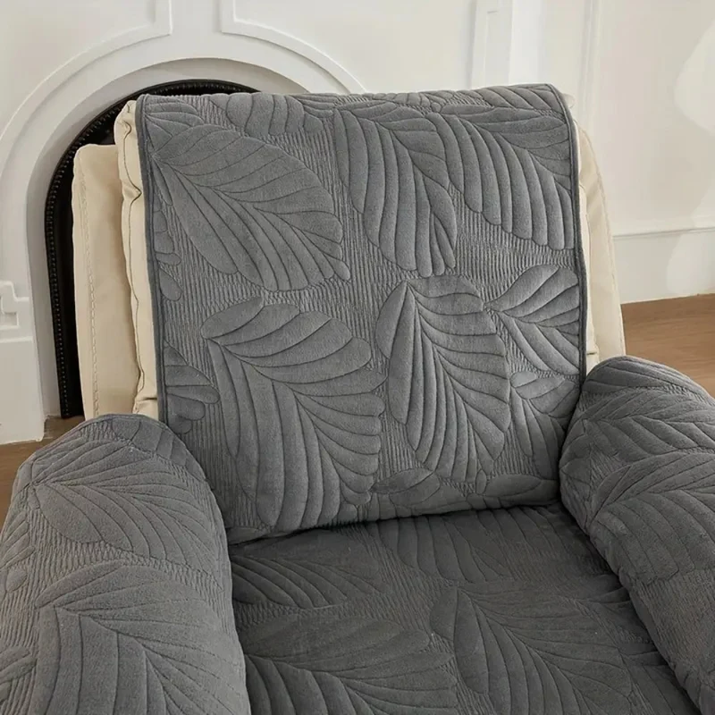 Stoelhoes voor Relaxstoel met Bladpatroon – Universele Slipcover voor Fauteuil Bescherming tegen Vlekken – Antislip Hoes met Groen Motief | Sansoti