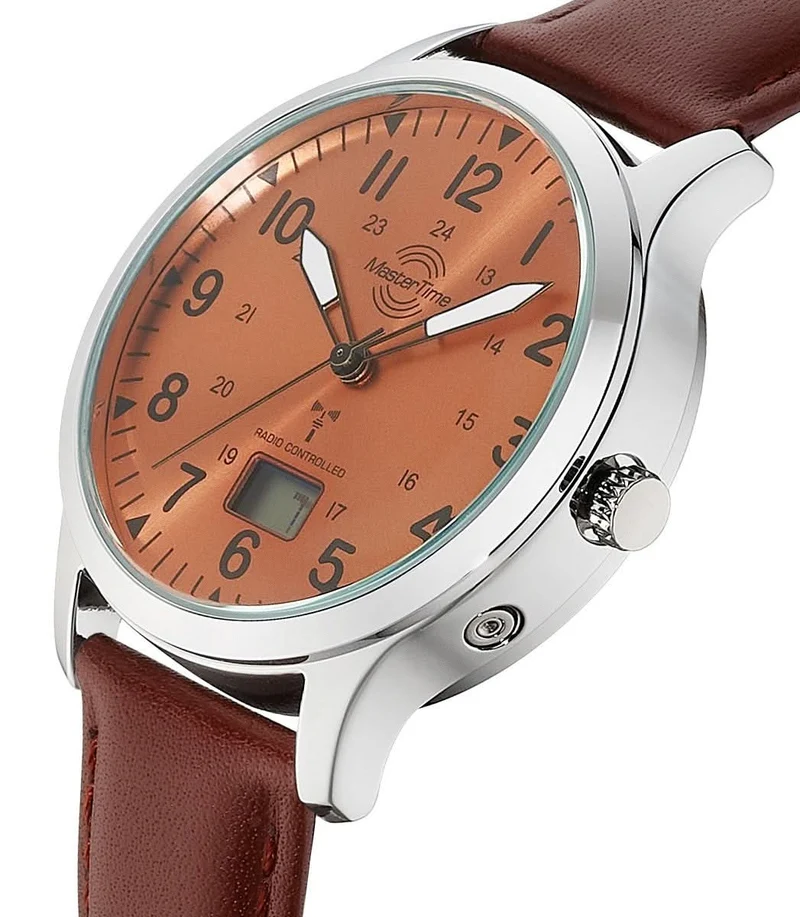 Master Time Super Power MTGA-10959-82L Herrenuhr • Funk-Präzision • 10-Jahres-Batterie