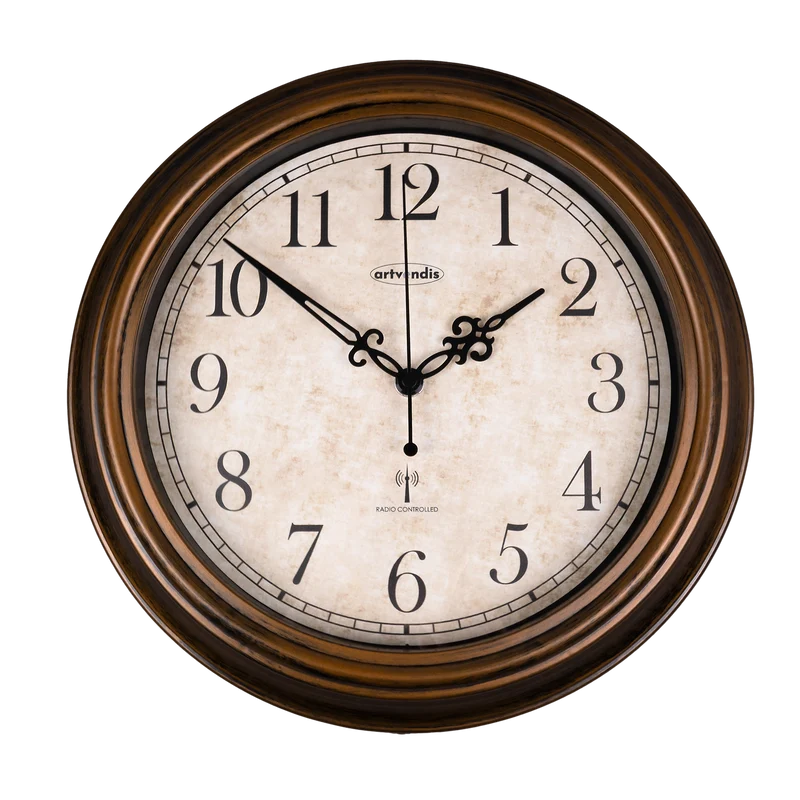 Artvendis 5575B Wanduhr Gartenuhr Funkwanduhr