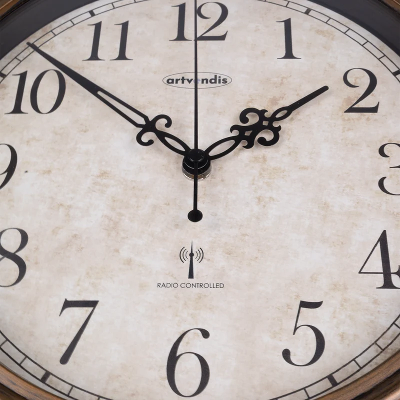 Artvendis 5575B Wanduhr Gartenuhr Funkwanduhr