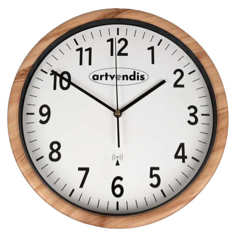 Artvendis 5576B Wanduhr modern Funkwanduhr
