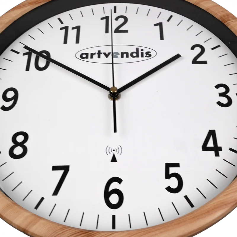 Artvendis 5576B Wanduhr modern Funkwanduhr
