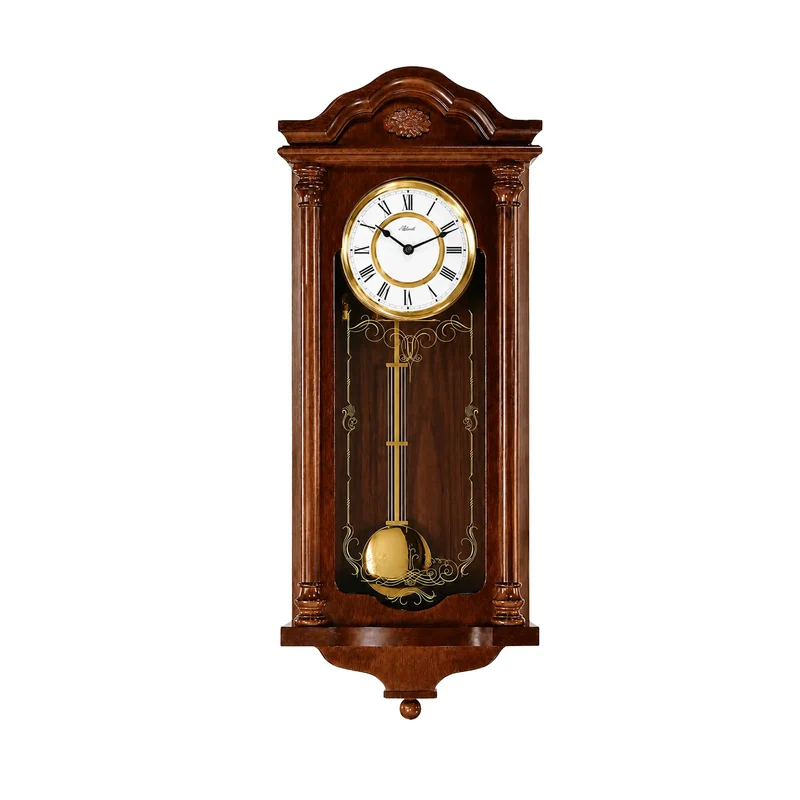Hermle Wanduhr 68x29x11 cm Holz • Westminster Melodie • Automatische Nachtabschaltung