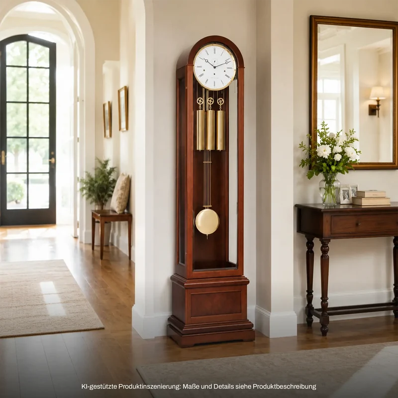 Hermle Standuhr 193x52x32 cm Holz • Westminster Schlagwerk • Bevelled Glas