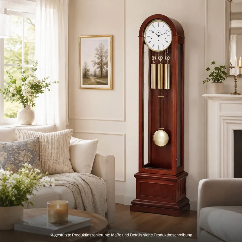 Hermle Standuhr 193x52x32 cm Holz • Westminster Schlagwerk • Bevelled Glas