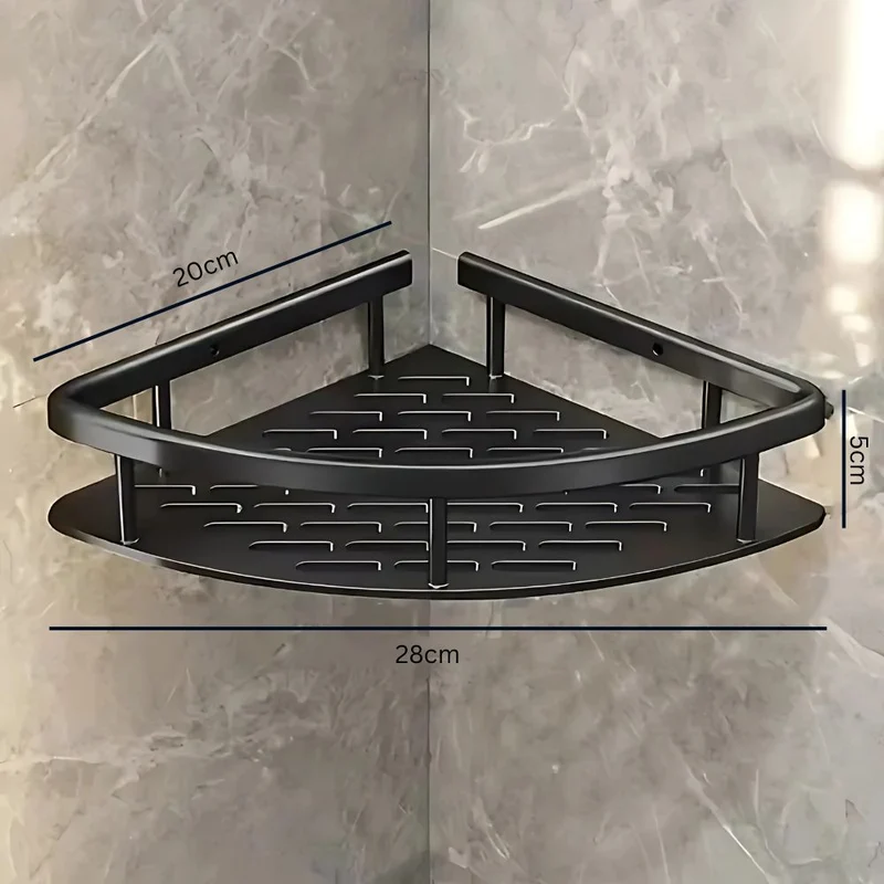 Aluminium Doucheplank met Gebogen Ontwerp – Zelfklevende Wandmontage voor Shampoo en Douchegels | Sansoti