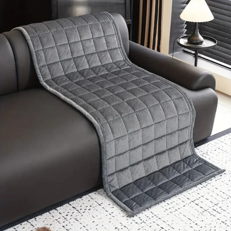 Gestoffeerde Bankhoes met Gequilte Textuur Antislip Meubelbescherming voor Moderne Woonkamer Interieur | Sansoti