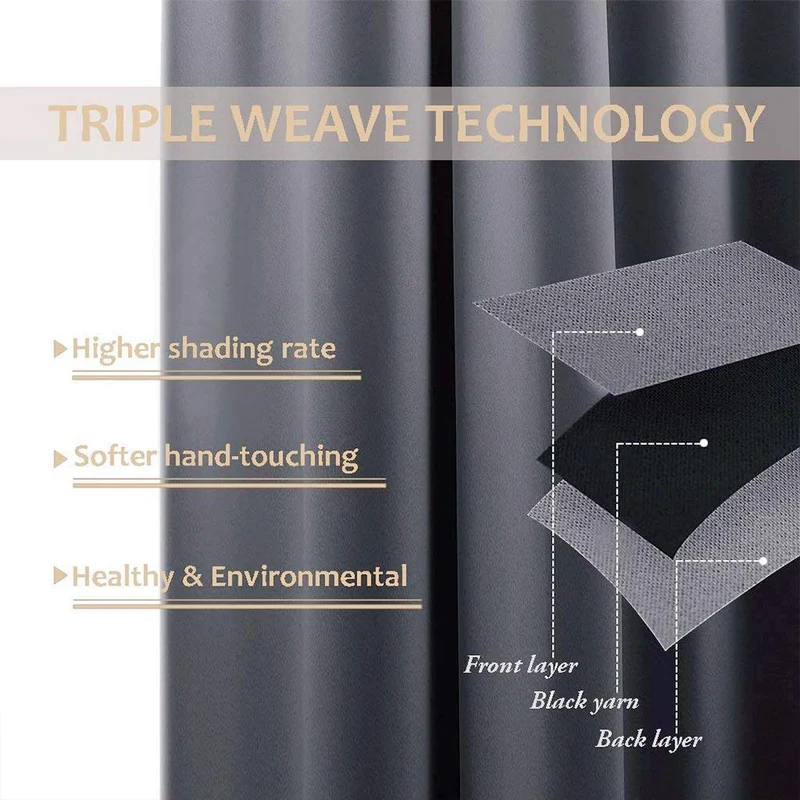 Windbestendige Buitengordijnen met Ringenbevestiging 1 Paneel voor Patio Terras Veranda | Sansoti