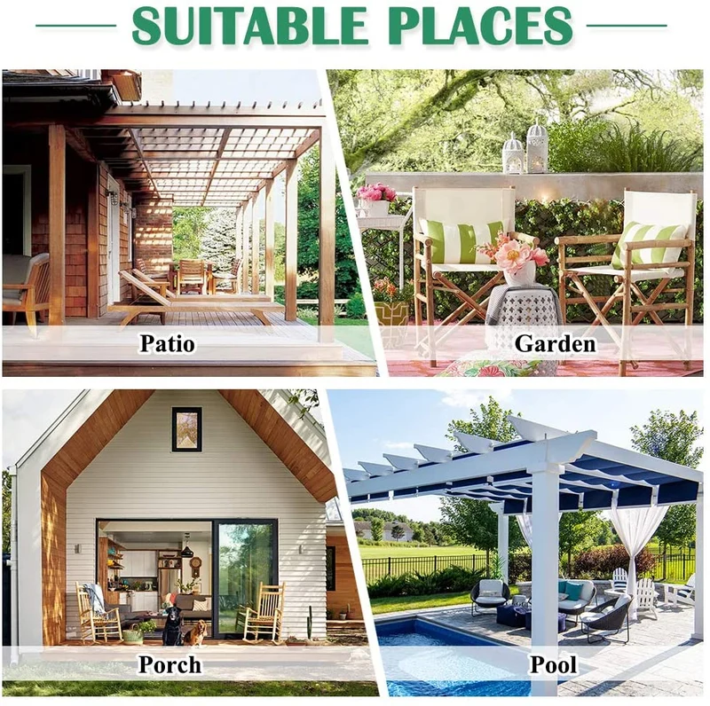 Waterdicht Outdoor Gordijn met Oogjes 1 Paneel – UV-Bescherming Terrasscherm Winddicht & Regenbestendig | Sansoti