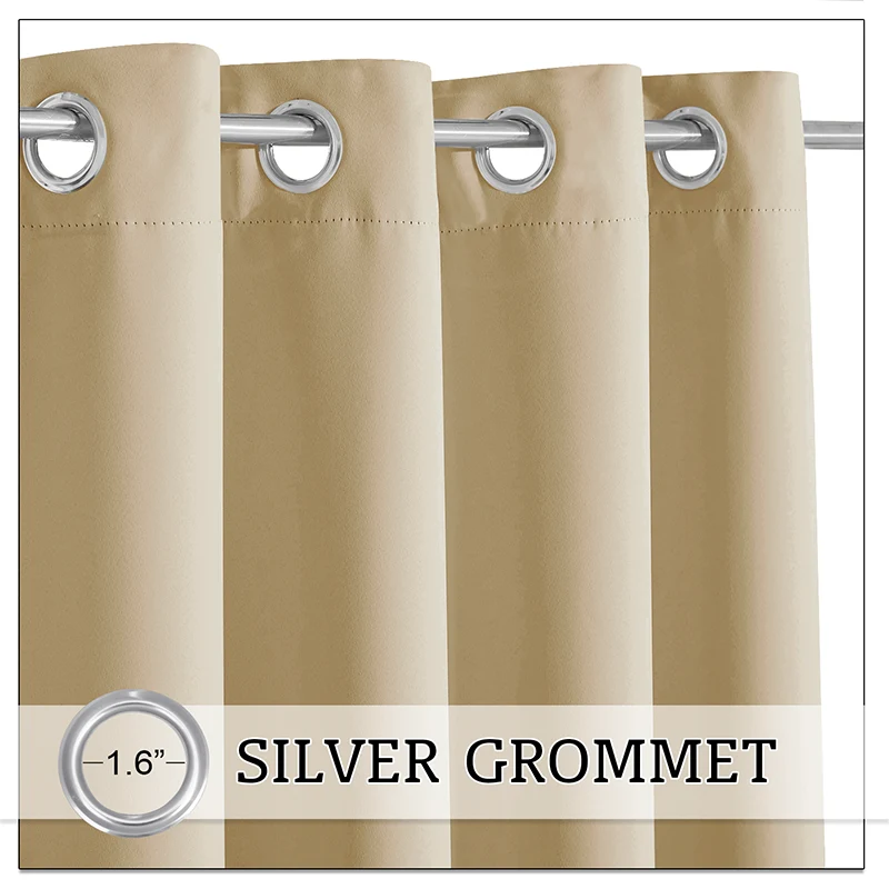 Waterdicht Outdoor Gordijn met Gewichtszakken – Blackout Privacy & UV-Bescherming voor Terras & Veranda | Sansoti