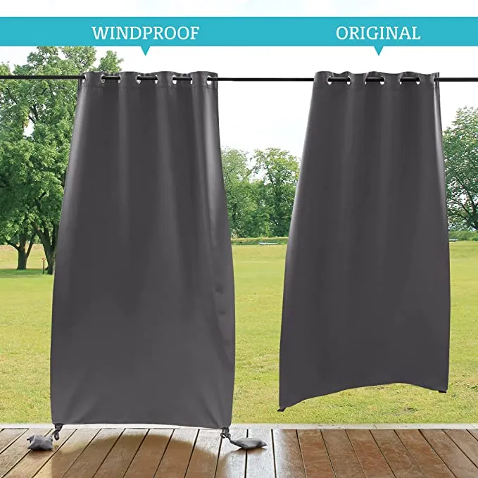 Waterdicht Outdoor Gordijn met Gewichtszakken – Blackout Privacy & UV-Bescherming voor Terras & Veranda | Sansoti