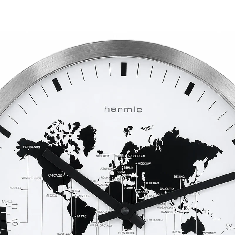 Hermle Wanduhr 30x30x5 cm Metall • Quarz Uhrwerk • Made in Germany