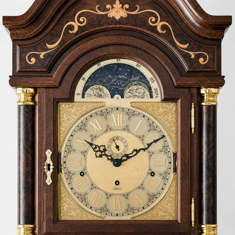 Hermle Standuhr 206x62x36 cm Holz • Triple Chime • Mondphase