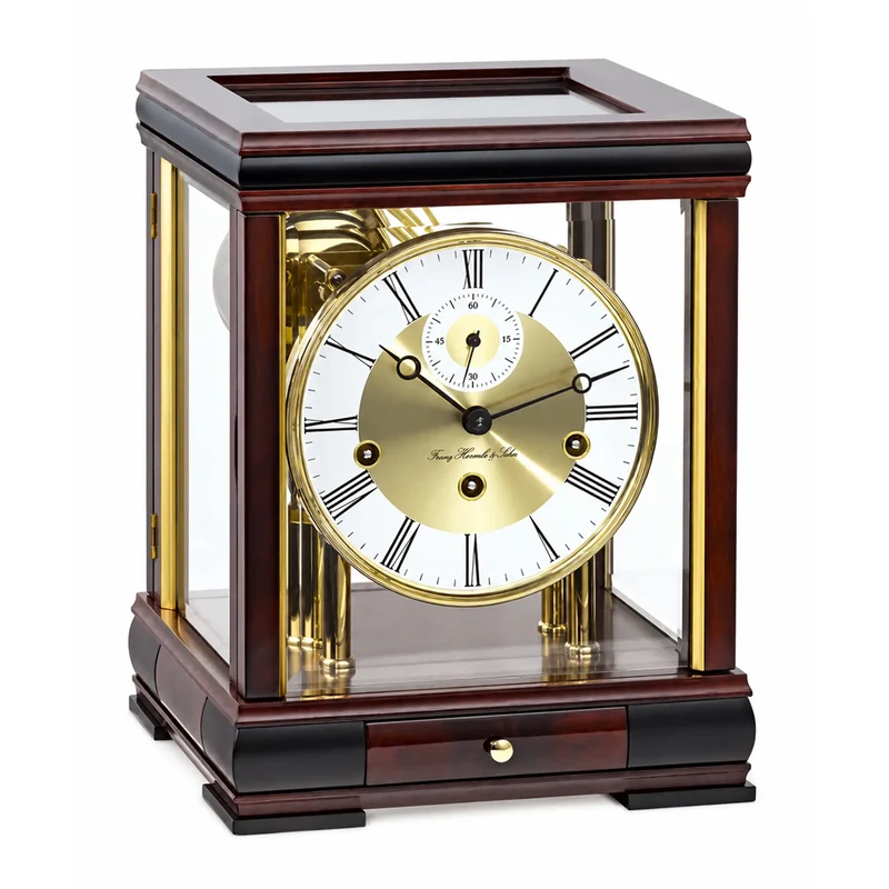 Hermle Tischuhr 30x23x21 cm Mahagoni • Westminster Schlagwerk • Edles Design