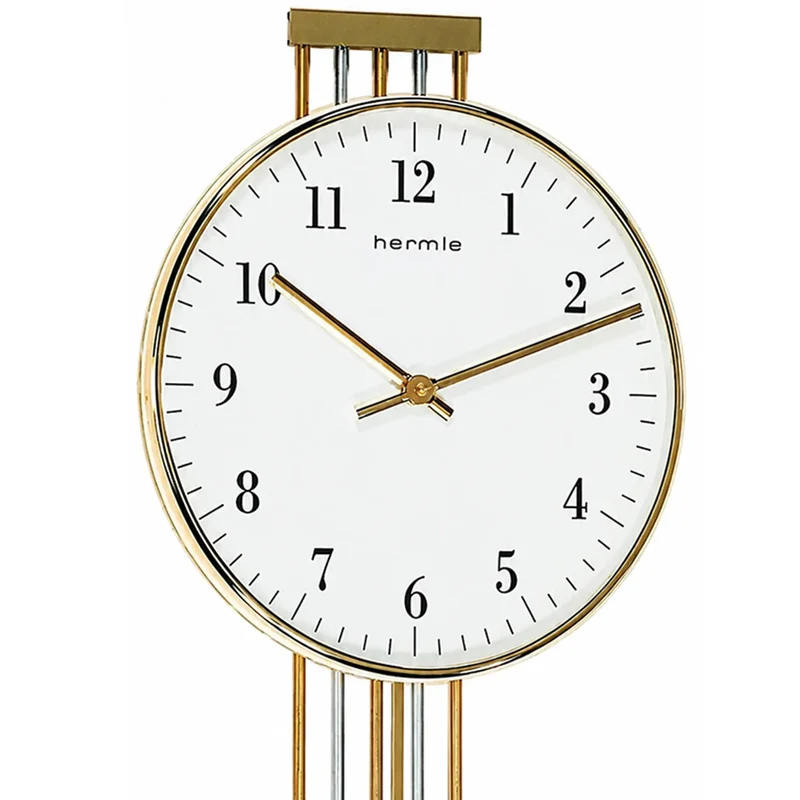 Hermle Wanduhr 58,42x25,4x7,62 cm Metall • Deutsches Qualitätsuhrwerk • Stilvolles Design