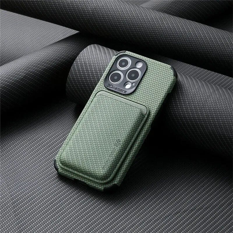 Magnetische iPhone Portemonnee Hoesje met Kaarthouder - Slanke MagSafe Beschermhoes voor Creditcards en ID | Sansoti