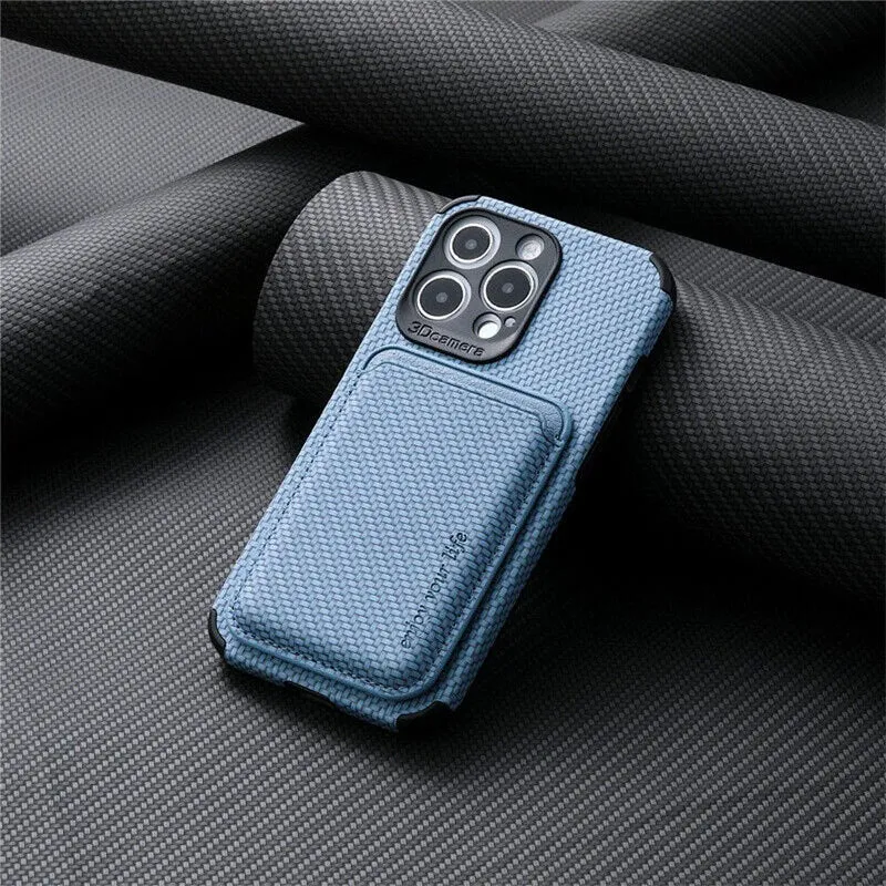 Magnetische iPhone Portemonnee Hoesje met Kaarthouder - Slanke MagSafe Beschermhoes voor Creditcards en ID | Sansoti