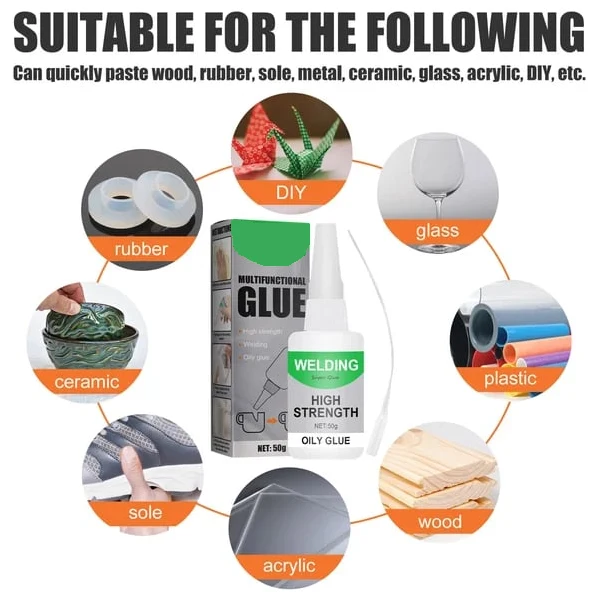 Universele Supersterke Lijm 50ml Transparant voor Kunststof Hout Keramiek Metaal Reparatie | Sansoti