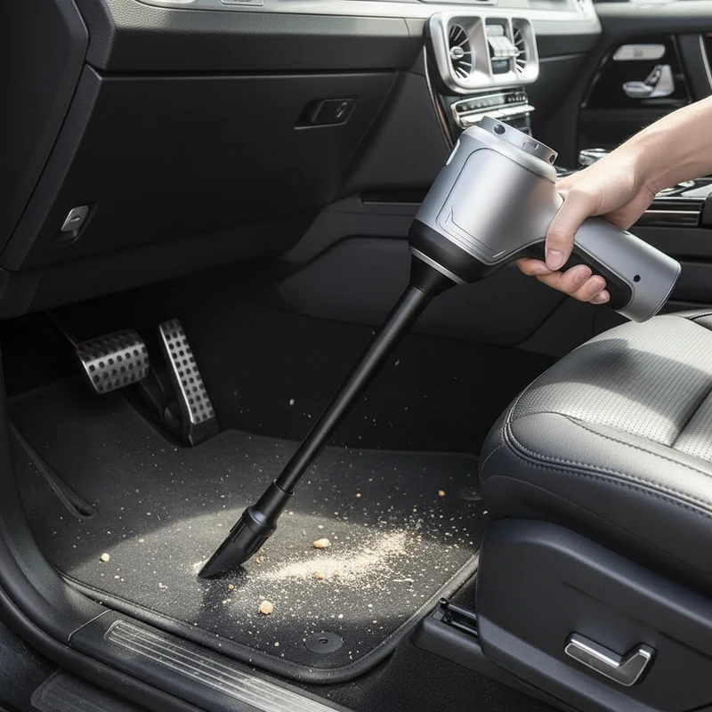 Krachtige Oplaadbare Autostofzuiger voor Dieptereiniging – Draadloos 120W Handzuiger met Sterke Zuigkracht – Auto Interieur Reiniger voor Stoelen, Matten en Hoeken | Sansoti
