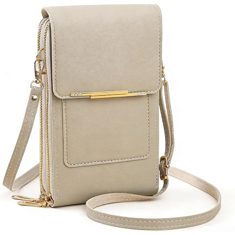 Crossbody Telefoontas met RFID-beveiliging | Waterdichte touchscreen-portemonnee | Verstelbare schoudertas voor smartphones tot 6,7 inch | Sansoti