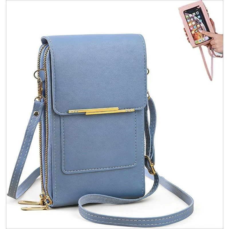 Crossbody Telefoontas met RFID-beveiliging | Waterdichte touchscreen-portemonnee | Verstelbare schoudertas voor smartphones tot 6,7 inch | Sansoti