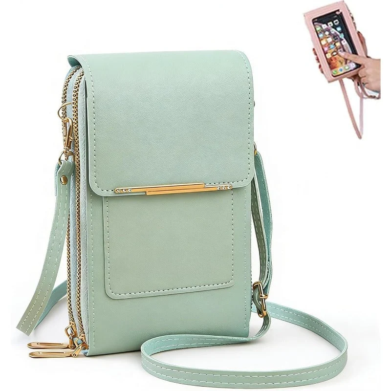 Crossbody Telefoontas met RFID-beveiliging | Waterdichte touchscreen-portemonnee | Verstelbare schoudertas voor smartphones tot 6,7 inch | Sansoti