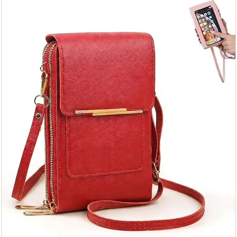 Crossbody Telefoontas met RFID-beveiliging | Waterdichte touchscreen-portemonnee | Verstelbare schoudertas voor smartphones tot 6,7 inch | Sansoti