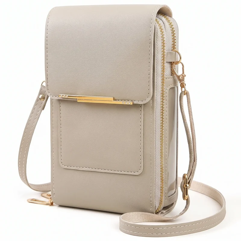 Crossbody Telefoontas met RFID-beveiliging | Waterdichte touchscreen-portemonnee | Verstelbare schoudertas voor smartphones tot 6,7 inch | Sansoti