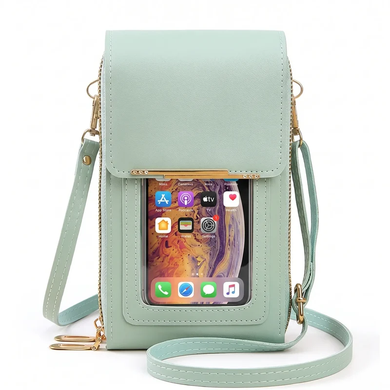 Crossbody Telefoontas met RFID-beveiliging | Waterdichte touchscreen-portemonnee | Verstelbare schoudertas voor smartphones tot 6,7 inch | Sansoti