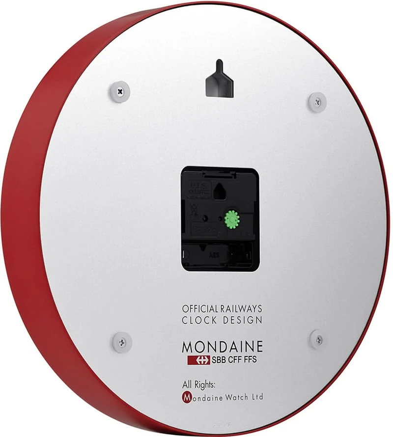 Mondaine Wanduhr 25 cm Ø Aluminium • Industrielles Design • Schweizer Qualität