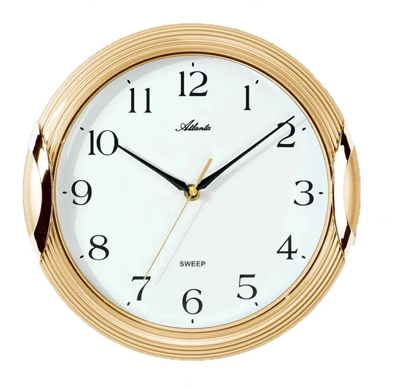 Atlanta Wanduhr 30 cm Ø Kunststoff • Geräuschlos • Modernes Design
